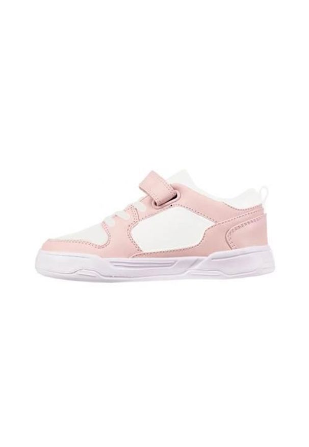 Buty do chodzenia dla dzieci Kappa Lineup Low K. Zapięcie: rzepy. Kolor: biały, różowy, wielokolorowy. Materiał: syntetyk, materiał. Szerokość cholewki: normalna. Sport: turystyka piesza