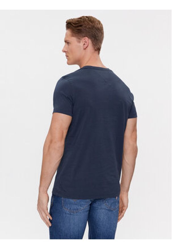 Tommy Jeans T-Shirt DM0DM04410 Granatowy Regular Fit. Kolor: niebieski. Materiał: bawełna