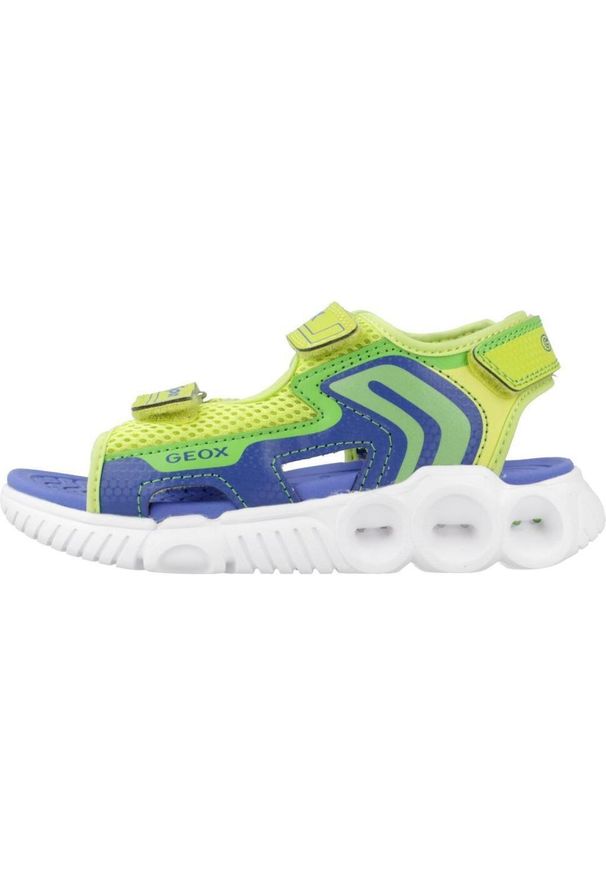 Geox - Sandały GEOX J SANDAL WROOM BOY Żółty. Kolor: żółty. Materiał: syntetyk, tkanina. Sezon: lato