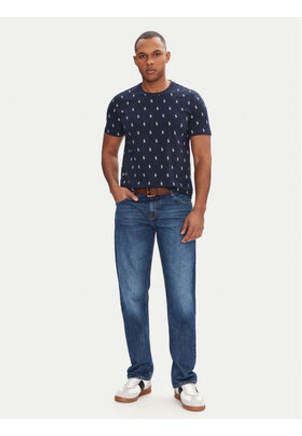 Polo Ralph Lauren T-Shirt 714899612006 Granatowy Regular Fit. Typ kołnierza: polo. Kolor: niebieski. Materiał: bawełna