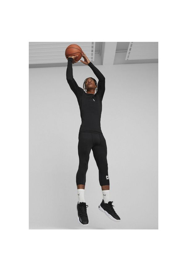 Puma - Męska koszulka z długim rękawem do koszykówki Hoops Team PUMA Black. Kolor: czarny. Długość rękawa: długi rękaw. Długość: długie. Sport: koszykówka