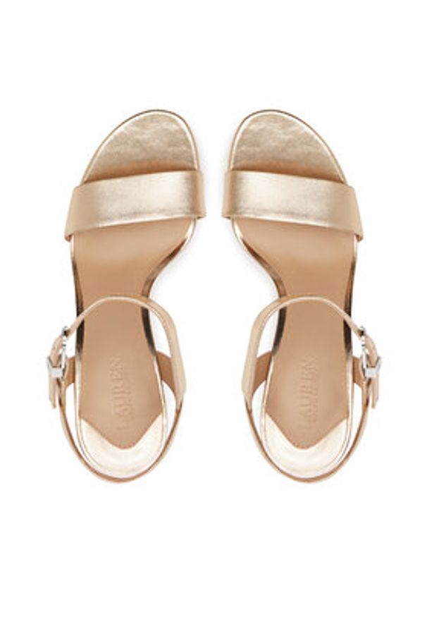 Lauren Ralph Lauren - LAUREN RALPH LAUREN Sandały Gwen 802956289002 Złoty. Kolor: złoty. Materiał: skóra