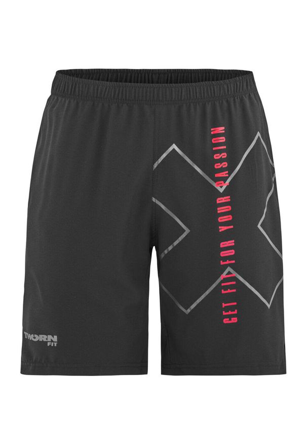 Spodenki treningowe męskie THORN FIT Sport Logo. Kolor: czarny
