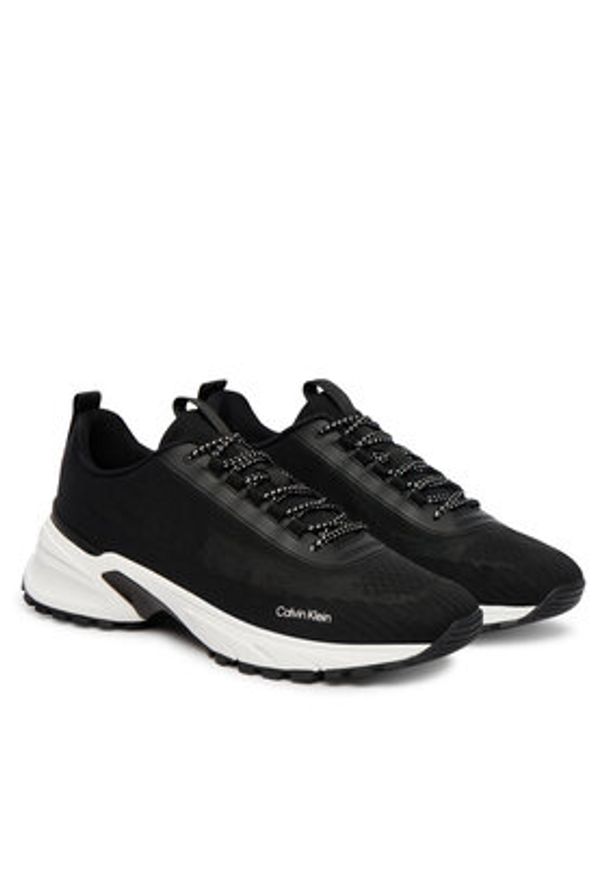 Calvin Klein Sneakersy Hike Runner Laceup Knit HM0HM02151 Czarny. Kolor: czarny. Materiał: materiał