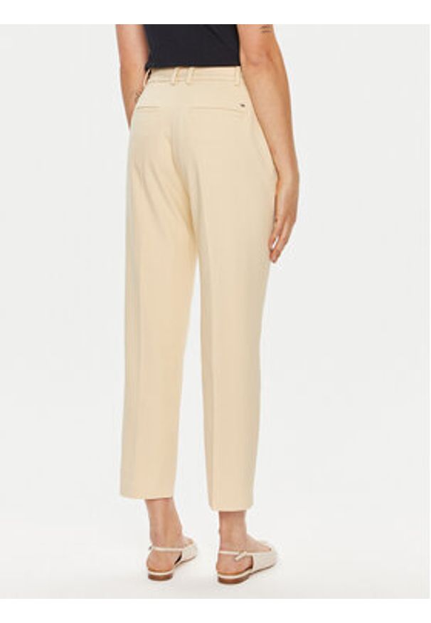 TOMMY HILFIGER - Tommy Hilfiger Spodnie materiałowe Core WW0WW39723 Beżowy Straight Fit. Kolor: beżowy. Materiał: syntetyk, wiskoza