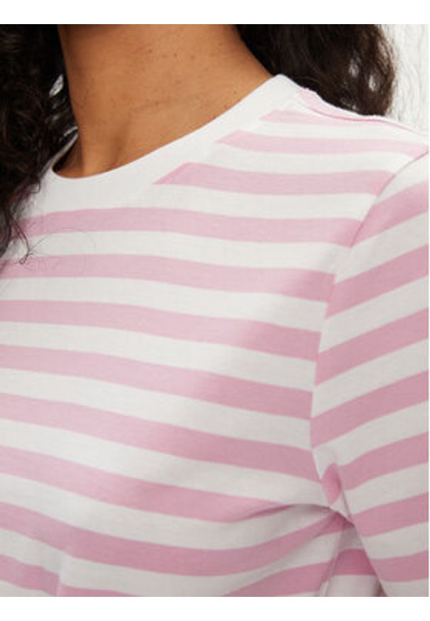 Pieces T-Shirt Ria 17146339 Różowy Regular Fit. Kolor: różowy. Materiał: bawełna