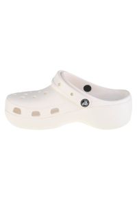 Klapki Crocs Classic Platform Clog W 206750-100 białe. Okazja: na co dzień. Kolor: biały. Materiał: materiał, guma. Obcas: na platformie. Styl: casual #9