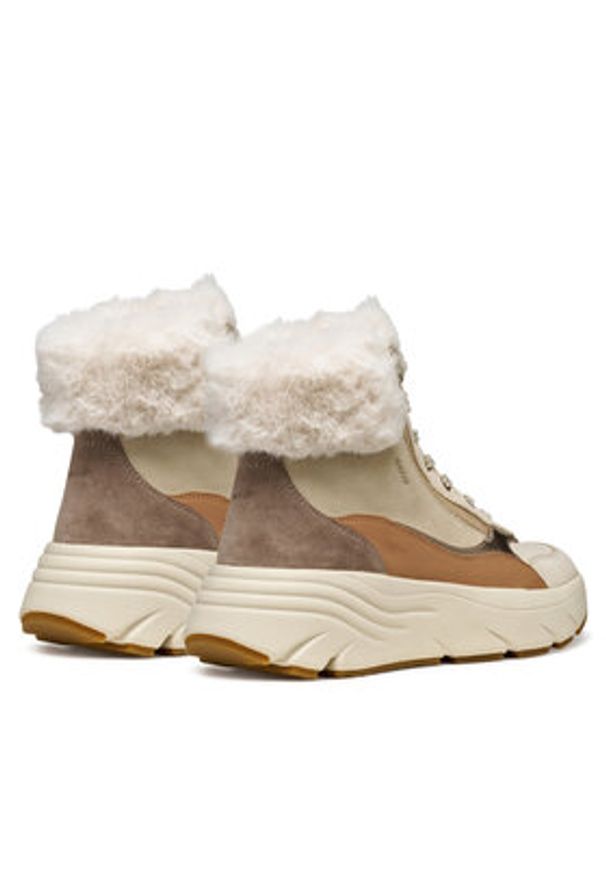 Geox Sneakersy D Diamanta D56UFB 02285 CH65A Beżowy. Kolor: beżowy. Materiał: zamsz, skóra