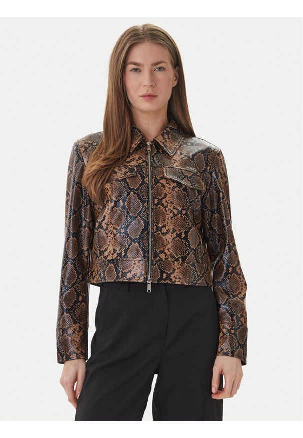 only - ONLY Kurtka z imitacji skóry Paris 15365492 Brązowy Regular Fit. Kolor: brązowy. Materiał: skóra