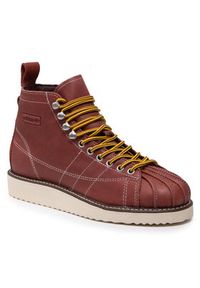 Adidas - adidas Sneakersy Superstar Boot FZ2642 Bordowy. Kolor: czerwony. Materiał: skóra. Model: Adidas Superstar #5