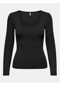 only - ONLY Bluzka Lea 15302647 Czarny Slim Fit. Kolor: czarny. Materiał: syntetyk #7