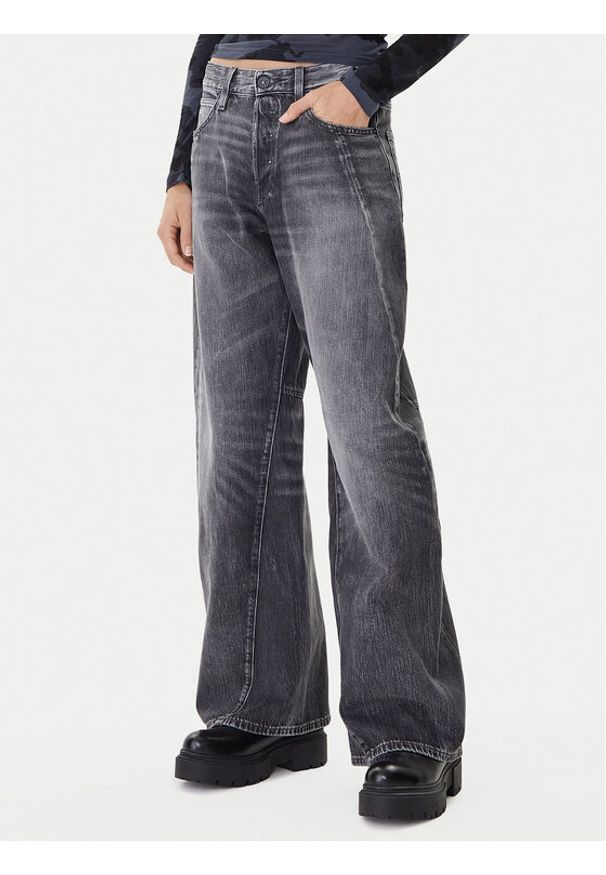 G-Star RAW - G-Star Raw Jeansy Contor 3D D27690-D537 Szary Wide Leg. Kolor: szary