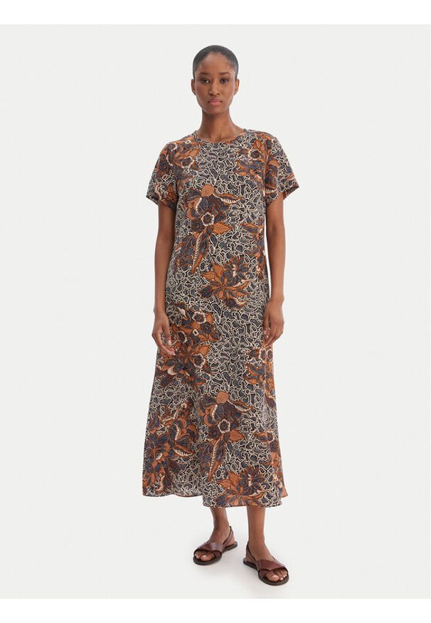 Weekend Max Mara Sukienka codzienna Crespo 2615221042 Granatowy Regular Fit. Okazja: na co dzień. Kolor: niebieski. Materiał: jedwab. Typ sukienki: proste. Styl: casual