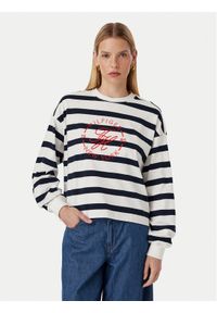 TOMMY HILFIGER - Tommy Hilfiger Bluza Th Roundal WW0WW50969 Biały Regular Fit. Kolor: biały. Materiał: bawełna #1