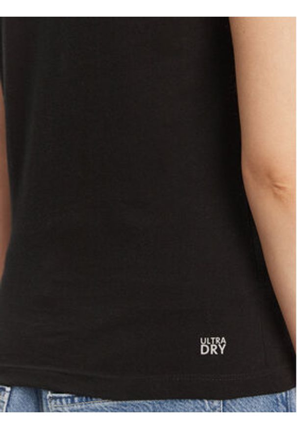 Lacoste T-Shirt TF9246 Czarny Slim Fit. Kolor: czarny. Materiał: bawełna
