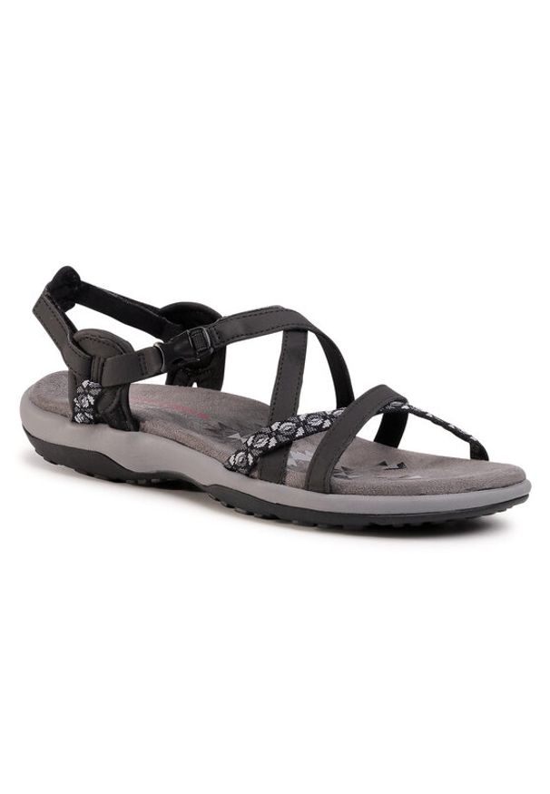 skechers - Skechers Sandały Reggae Slim 40955/BLK Czarny. Kolor: czarny. Materiał: skóra