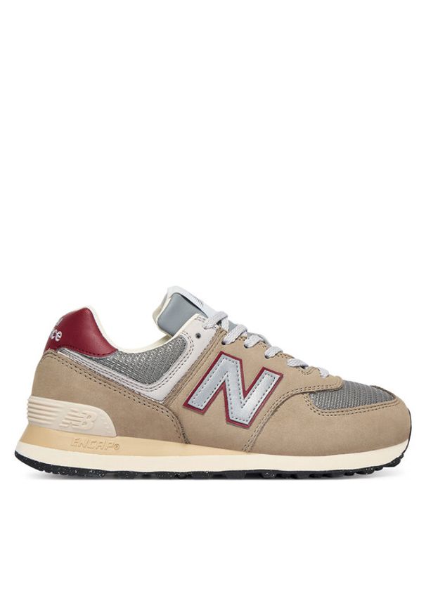 New Balance Sneakersy U574SKB W Brązowy. Kolor: brązowy. Materiał: skóra, nubuk. Model: New Balance 574