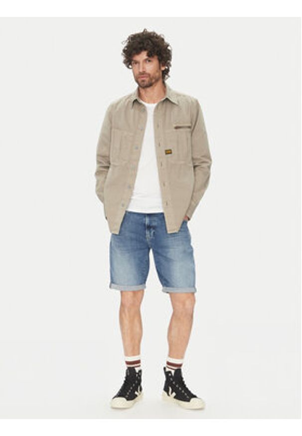 G-Star RAW - G-Star Raw Koszula D26058 D947 H120 Szary Regular Fit. Kolor: szary. Materiał: bawełna