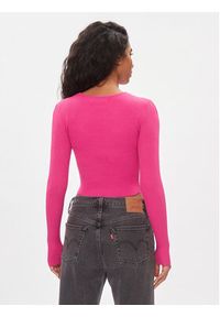 only - ONLY Bluzka Meddi 15311084 Różowy Slim Fit. Kolor: różowy. Materiał: syntetyk #3