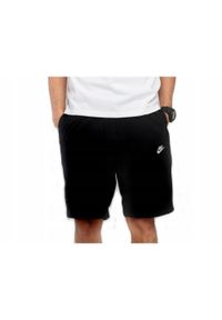 Nike - Spodenki dresowe męskie NIKE szorty bawełniane. Kolor: czarny. Materiał: dresówka, bawełna