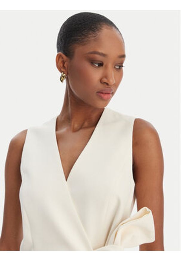 Marella Kamizelka garniturowa Lirica 2613161043 Écru Regular Fit. Materiał: syntetyk