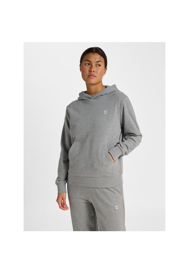 Bluza damska z kapturem Hummel Pulse. Typ kołnierza: kaptur. Kolor: szary. Materiał: polar. Sezon: zima
