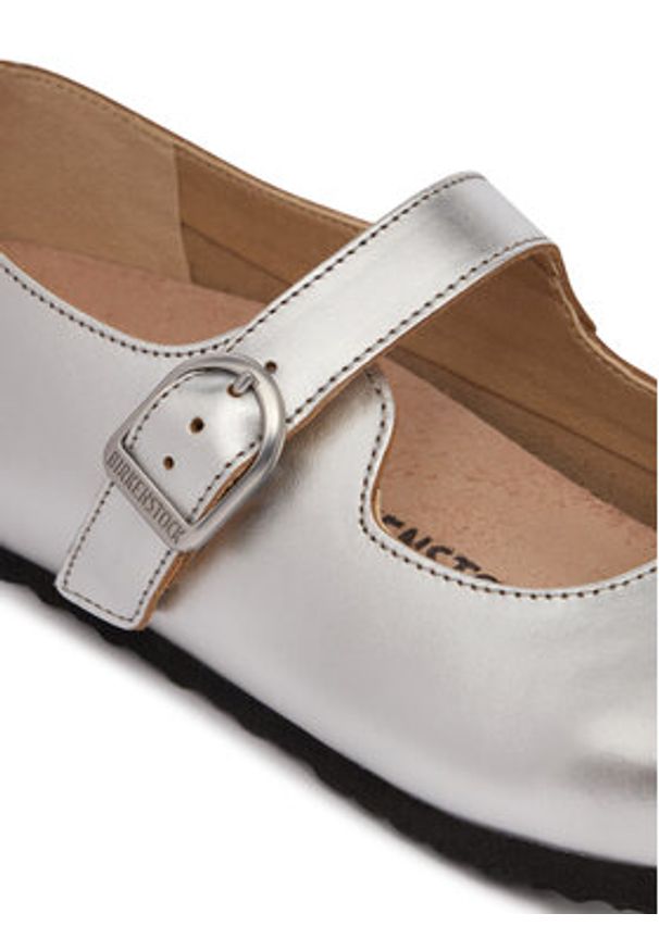 Birkenstock Baleriny Santa Clarita 1030679 Srebrny. Kolor: srebrny. Materiał: skóra