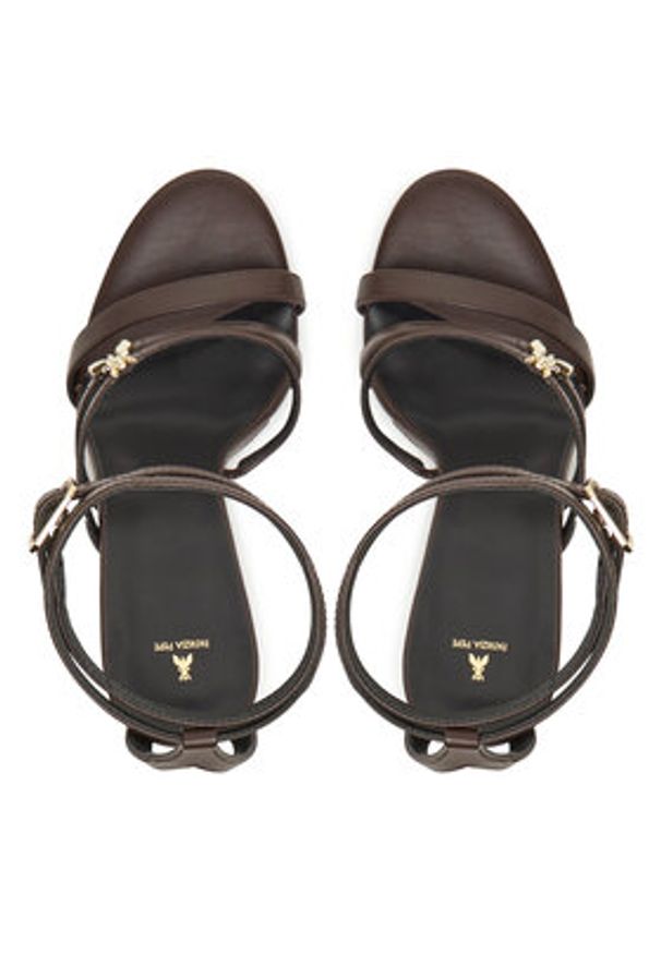 Patrizia Pepe Sandały 2X0043/L048 Brązowy. Kolor: brązowy. Materiał: skóra