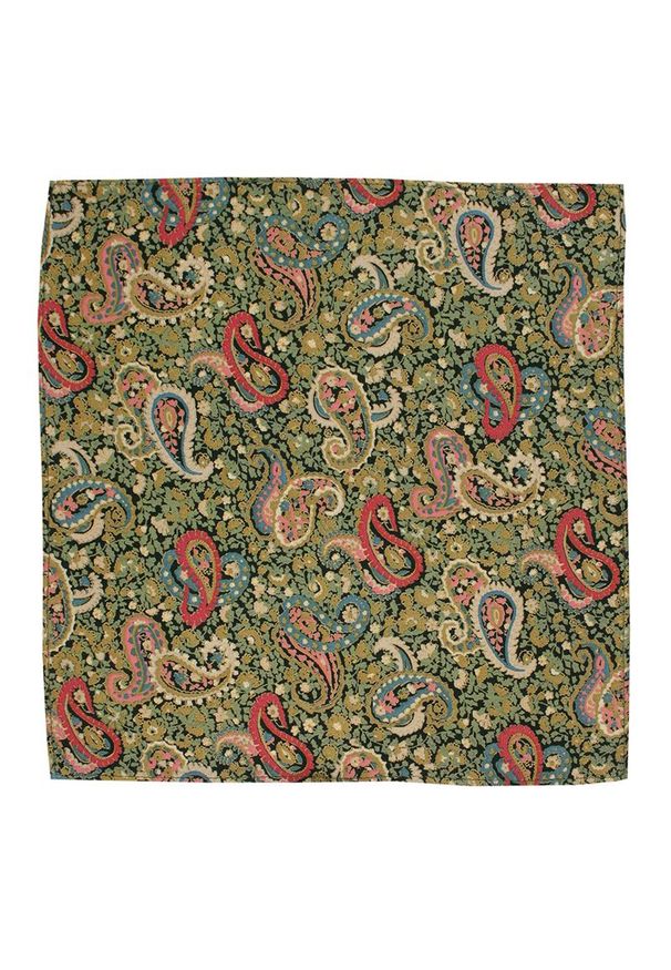 Zielona poszetka EM Men's Accessories paisley