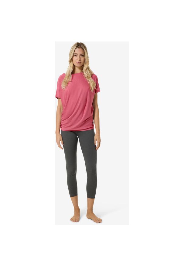 Koszulka SUPER.NATURAL W YOGA LOOSE TEE. Kolor: różowy. Sport: fitness