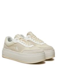 Calvin Klein Jeans Sneakersy YW0YW01638 Beżowy. Kolor: beżowy. Materiał: materiał #6