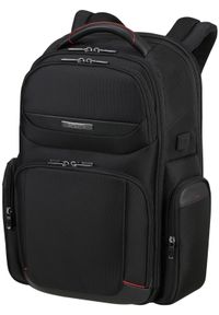 Samsonite 147138 1041 17.3'' PRO-DLX6 czarny. Kolor: czarny. Materiał: skóra, materiał. Wzór: kolorowy. Styl: elegancki, biznesowy