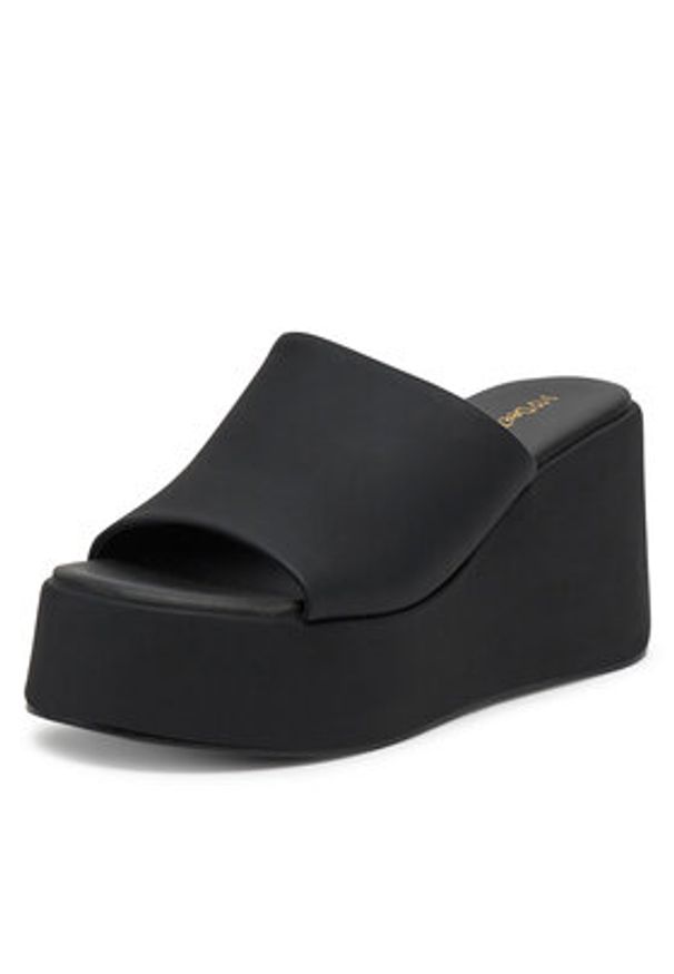 DeeZee Klapki 2336-4 Czarny. Kolor: czarny. Materiał: skóra