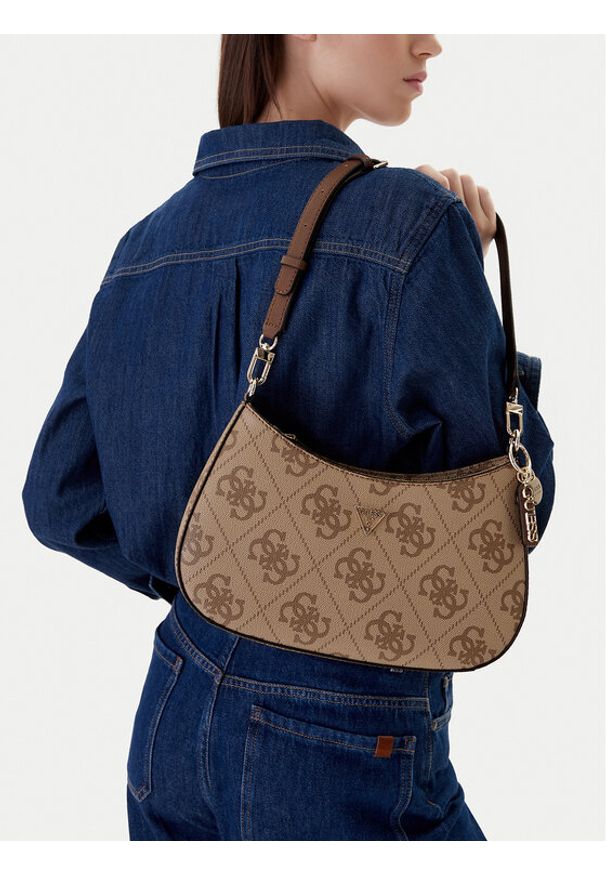 Guess Torebka Noelle II HWSO96 72180 Beżowy. Kolor: beżowy. Materiał: skórzane