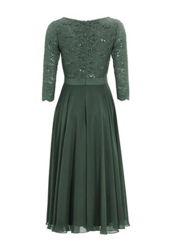 Swing Sukienka koktajlowa 5AE29100 Zielony Regular Fit. Kolor: zielony. Materiał: syntetyk. Styl: wizytowy