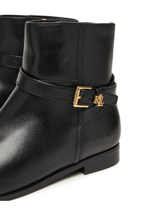 Lauren Ralph Lauren - LAUREN RALPH LAUREN Botki Brooke 802967768001 Czarny. Kolor: czarny. Materiał: skóra