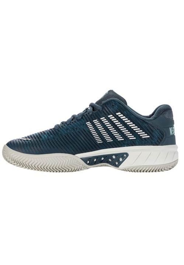 Buty do tenisa męskie K-Swiss Hypercourt Express 2 Hb. Zapięcie: sznurówki. Kolor: niebieski. Materiał: materiał, tkanina, syntetyk. Szerokość cholewki: normalna. Sport: tenis