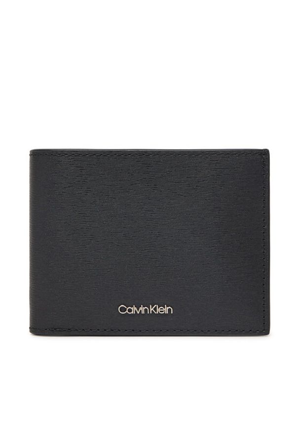 Calvin Klein Portfel męski Epi Ck Bifold 5Cc W/Coin K50K512925 Czarny. Kolor: czarny. Materiał: skóra