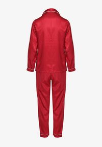 Renee - Bordowy Komplet Piżamowy Góra o Koszulowym Kroju z Guzikami Spodnie z Gumką w Talii Rivanias. Kolekcja: plus size. Kolor: czerwony. Długość: długie #6