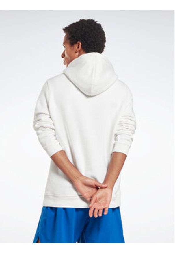 Reebok Bluza Identity Stacked Logo H54805 Biały Regular Fit. Kolor: biały. Materiał: bawełna