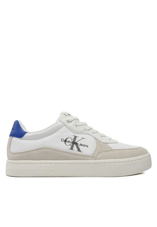 Calvin Klein Jeans Sneakersy Classic Cupsole Low Mix Mtl YM0YM01033 Biały. Kolor: biały. Materiał: materiał