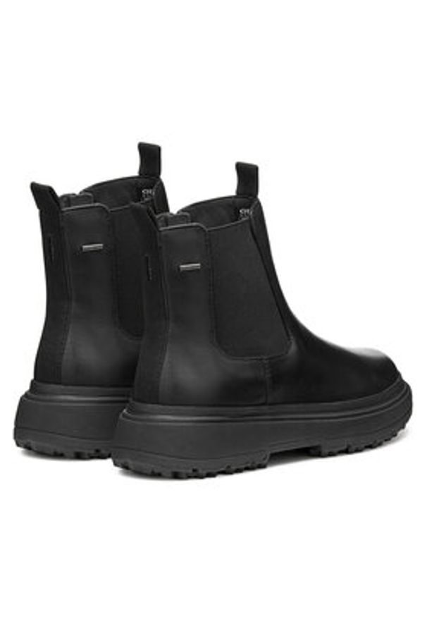 Geox Botki D Lamidie + Grip Abx D46XMD 00043 C9999 Czarny. Kolor: czarny. Materiał: skóra