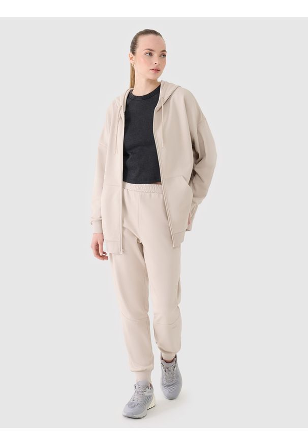 4f - 4F T-shirt slim z prążkowanej dzianiny damski - czarny S. Okazja: na co dzień. Kolor: czarny. Materiał: prążkowany, dzianina. Długość rękawa: krótki rękaw. Długość: krótkie. Wzór: prążki. Styl: casual, klasyczny, sportowy