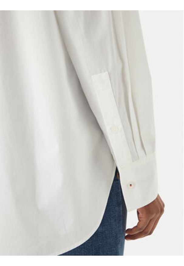 TOMMY HILFIGER - Tommy Hilfiger Koszula WW0WW45612 Biały Regular Fit. Kolor: biały. Materiał: bawełna