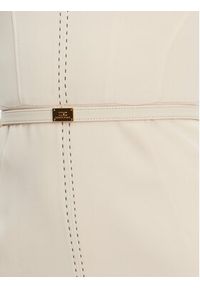 Elisabetta Franchi Sukienka koktajlowa AB-706-51E2-193 Écru Slim Fit. Materiał: syntetyk. Styl: wizytowy #3