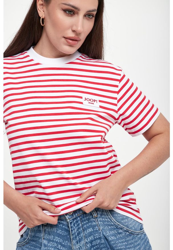 JOOP! Jeans - T-shirt damski w paski Teele JOOP! JEANS. Wzór: paski