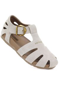 Skórzane sandały damskie beżowe Artiker 58C0328. Kolor: beżowy. Materiał: skóra #1