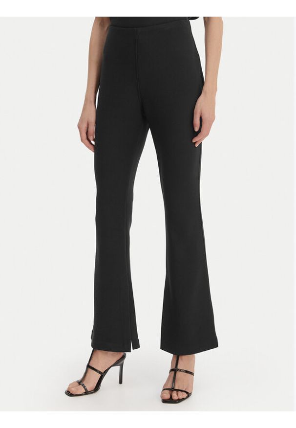 Calvin Klein Spodnie materiałowe LV044B223G Czarny Flare Fit. Kolor: czarny. Materiał: syntetyk