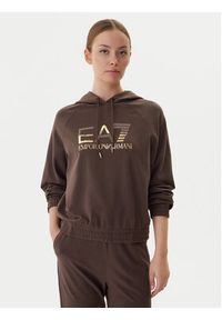 EA7 Emporio Armani Dres 7W000687 AF12502 U6063 Brązowy Regular Fit. Kolor: brązowy. Materiał: bawełna #3