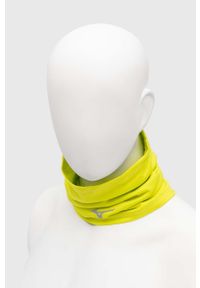 Mizuno komin Warmalite Triwarmer kolor żółty z nadrukiem. Kolor: żółty. Materiał: skóra, materiał, włókno. Wzór: nadruk #2